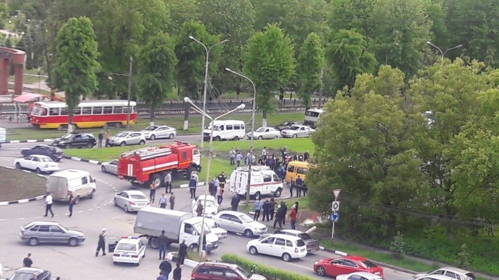 Место аварии во Владикавказе Место аварии во Владикавказе